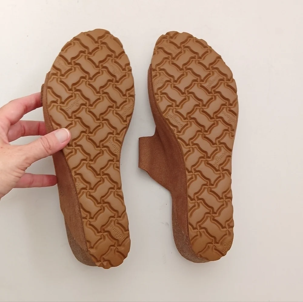 Yokono Wedge Leather Strappy Sandals Size 9